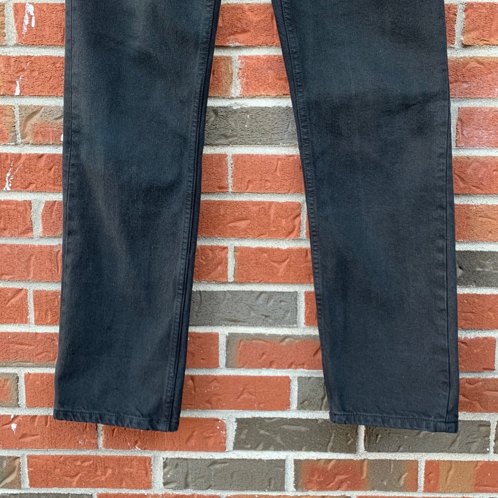 ❌SOLD❌ Zara Black Straight Fit High Rise 100% Cotton Button fly Closure Jeans - Picture 8 of 11